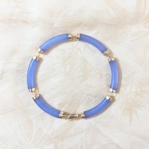 14k Solid Gold Lavender Jade Bracelet